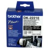 رول برچسب لیبل برادر مشکی رو سفید Brother DK-22210 paper Tape - white label Roll (29 mm * 30.48 m)