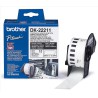 رول برچسب لیبل برادر مشکی رو سفید Brother DK-22211Continuous paper Tape - white label Roll (29.0 mm * 15.24 m)