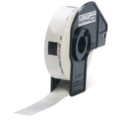 رول برچسب لیبل برادر مشکی رو سفید Brother DK-11204 paper Tape - white label Roll17mm x 54mm Labels