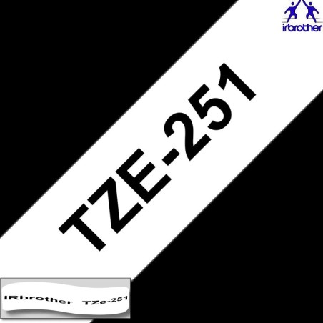 لیبل مشکی روی سفید TZe-251